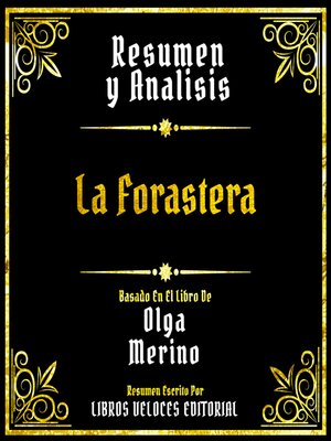 cover image of Resumen Y Analisis--La Forastera